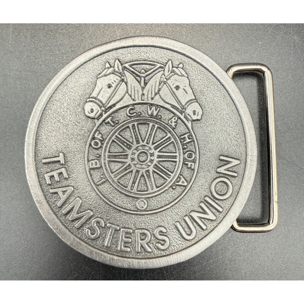 Teamsters Belt Buckle Union Horse Equine Collector Biker Motorcycle America USA
